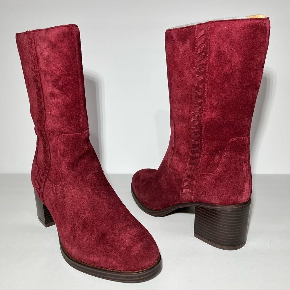 Vince Camuto Zelcinna Water-Repellent Mid-Shaft Suede Boots - Picture 2 of 7